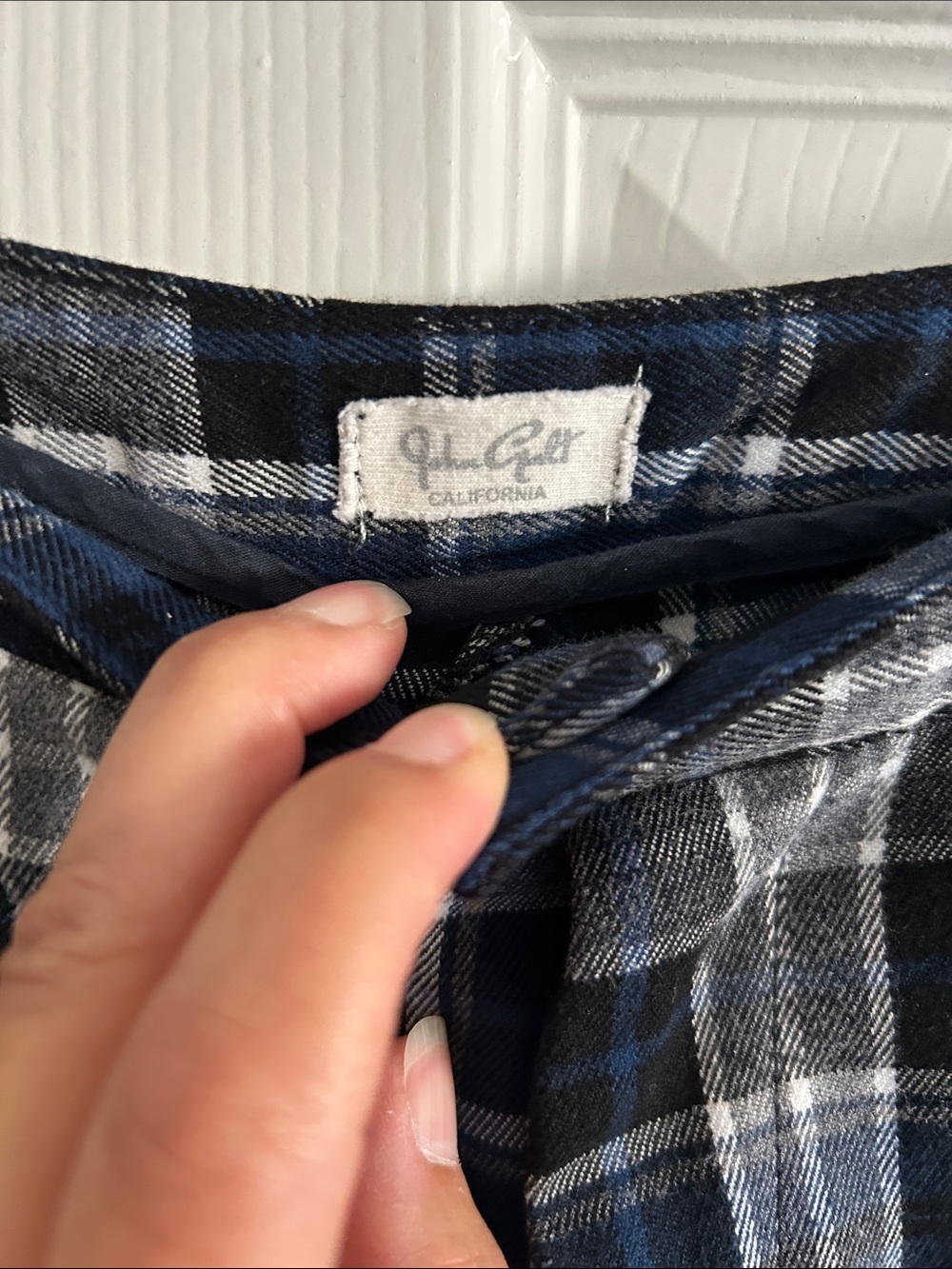 John Galt Brandy Melville Blue Plaid Wide Leg Pants XS Y2K - Picture 2 of 13
